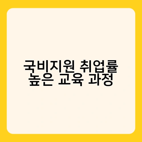 국비지원 취업률 높은 교육 과정 3